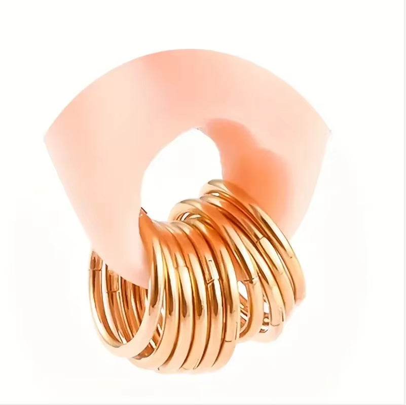 Rebel Edge Piercing Set – Bold Steel for Unapologetic Style