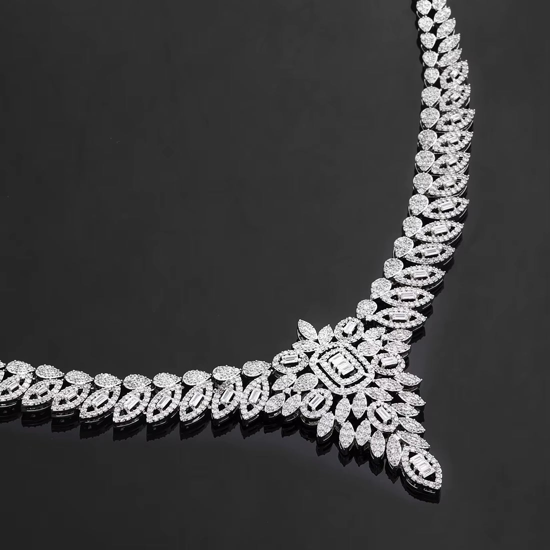2024 Wedding Jewelry Necklace Sets for Women AAA Cubic Zirconia Bridal Jewellery Set Dubai Saudi Party Engagement Accessory