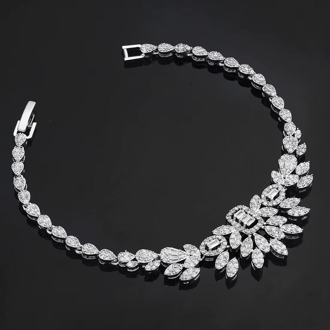 2024 Wedding Jewelry Necklace Sets for Women AAA Cubic Zirconia Bridal Jewellery Set Dubai Saudi Party Engagement Accessory